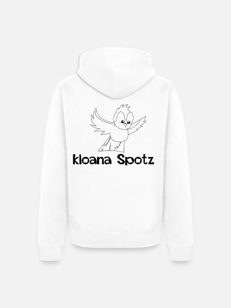 kloana Spotz-kleiner Spatz,Austrian dialect - Unisex Premium Organic Zip Hoodie - white
