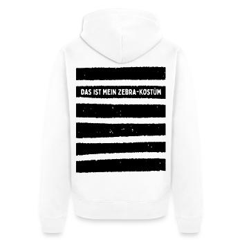 Zebra Kostüm Das Ist Mein Zebrakostüm Köln Zebras - Unisex Premium Bio Zip Hoodie - Weiß - Hinten - Thijin (182cm)