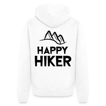 Wandern Wanderung Naturerlebnis Wanderer Statement - Unisex Premium Bio Zip Hoodie - Weiß - Hinten - Thijin (182cm)