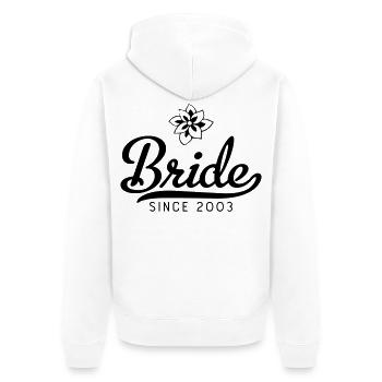 Mariée depuis 2003 - Veste à capuche bio Premium Unisexe - blanc - Dos - Thijin (182cm)
