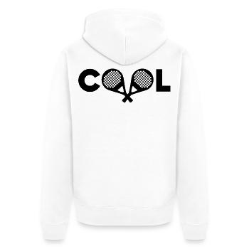 Cooler Spruch Padel Padelspiel Sportart Schläger - Unisex Premium Bio Zip Hoodie - Weiß - Hinten - Thijin (182cm)