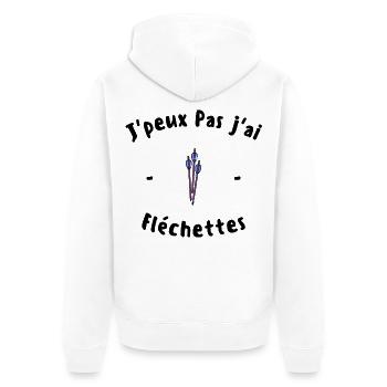 J peux pas j ai Fléchettes - Veste à capuche bio Premium Unisexe - blanc - Dos - Thijin (182cm)