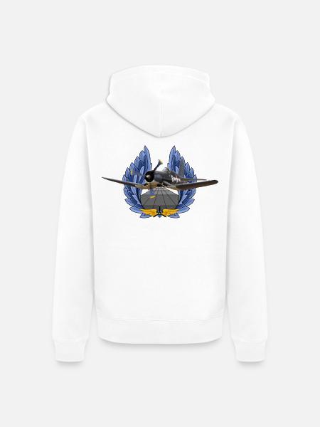 F4U Corsair - Unisex Premium Bio Zip Hoodie - Weiß