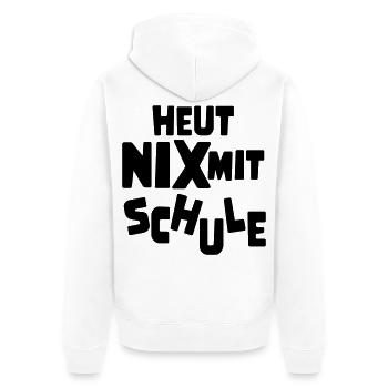 keine lust auf Schule - Unisex Premium Bio Zip Hoodie - Weiß - Hinten - Thijin (182cm)