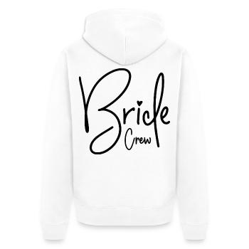 Bride Crew - Unisex Premium Bio Zip Hoodie - Weiß - Hinten - Thijin (182cm)