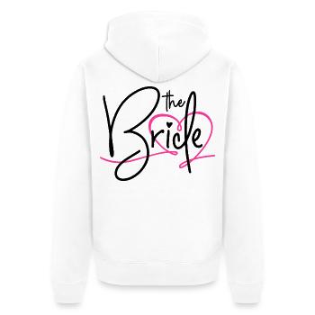 The bride - Unisex Premium Bio Zip Hoodie - Weiß - Hinten - Thijin (182cm)