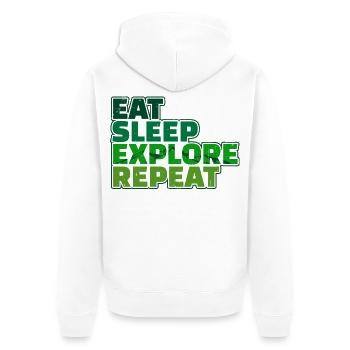 Hiking Mountaineering Statement Hikers Hiking Trails - Unisex Premium Organic Zip Hoodie - white - Back - Thijin (182cm)