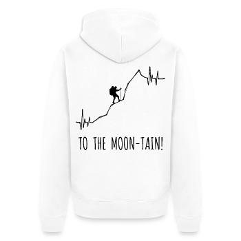 Wandern Bergsteigen Statement Wanderer Wanderung - Unisex Premium Bio Zip Hoodie - Weiß - Hinten - Thijin (182cm)