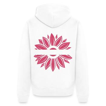 Sensibilisation au myélome multiple Bourgogne Sunflowe - Veste à capuche bio Premium Unisexe - blanc - Dos - Thijin (182cm)