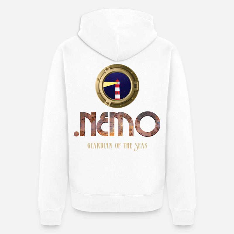 Phare Gardian of the Seas by Némo - Veste à capuche bio Premium Unisexe - blanc