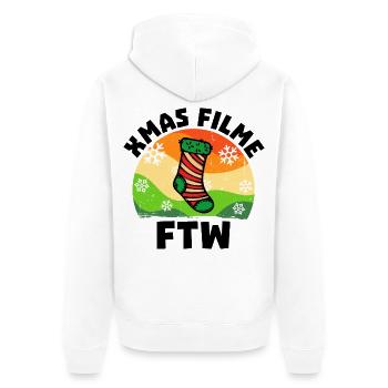 Kino Movies Filme Statement Film Schauen Cineast - Unisex Premium Bio Zip Hoodie - Weiß - Hinten - Thijin (182cm)