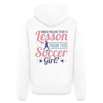 Footballeur - Veste à capuche bio Premium Unisexe - blanc - Dos - Thijin (182cm)