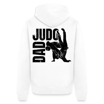 Judo Father - Unisex Premium Organic Zip Hoodie - white - Back - Thijin (182cm)