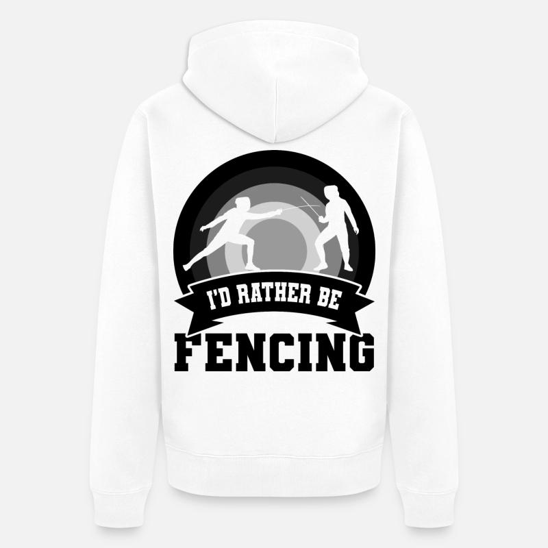 Fechter Witz - Unisex Premium Bio Zip Hoodie - Weiß