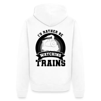 Trainspotter - Veste à capuche bio Premium Unisexe - blanc - Dos - Thijin (182cm)