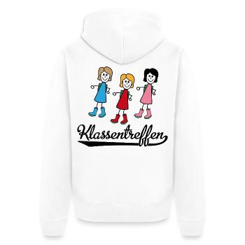 Lustiges Klassentreffen - Unisex Premium Bio Zip Hoodie - Weiß - Hinten - Thijin (182cm)
