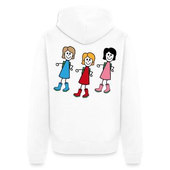 Women in comic style - Unisex Premium Organic Zip Hoodie - white - Back - Thijin (182cm)