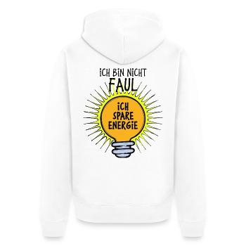 Umweltfreundlich Cooler Spruch Umwelt Umweltschutz - Unisex Premium Bio Zip Hoodie - Weiß - Hinten - Thijin (182cm)