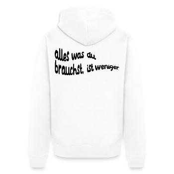 Umweltschützer Umwelt Statement Erde Umweltschutz - Unisex Premium Bio Zip Hoodie - Weiß - Hinten - Thijin (182cm)