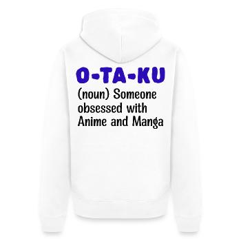 Japanisch Comic Statement Manga Anime Otaku - Unisex Premium Bio Zip Hoodie - Weiß - Hinten - Thijin (182cm)