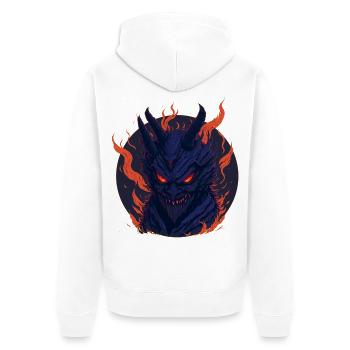 Lucifer - Veste à capuche bio Premium Unisexe - blanc - Dos - Thijin (182cm)