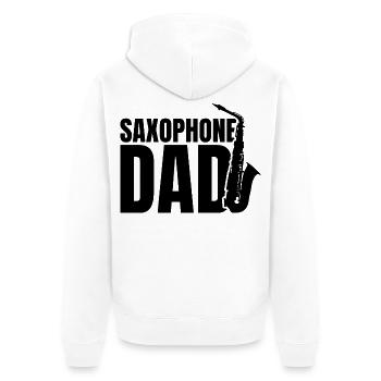 Saxophone Papa - Veste à capuche bio Premium Unisexe - blanc - Dos - Thijin (182cm)