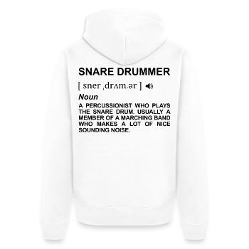 Dictionnaire du batteur - Veste à capuche bio Premium Unisexe - blanc - Dos - Thijin (182cm)