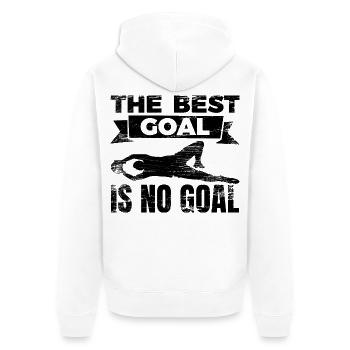 The best goal is not to concede a goal - Unisex Premium Organic Zip Hoodie - white - Back - Thijin (182cm)