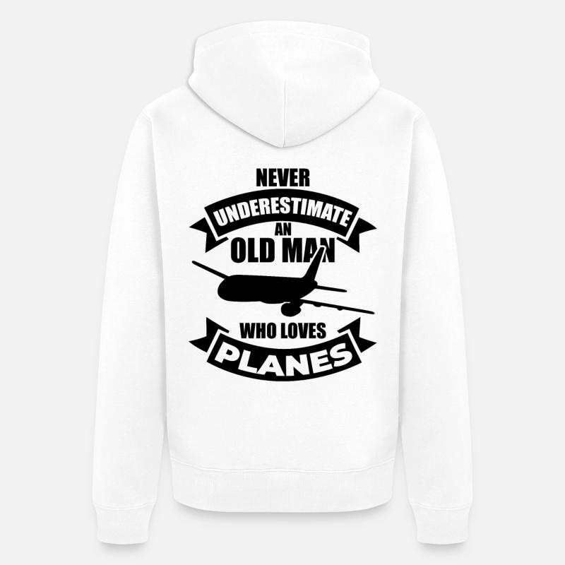 Avion Papi - Veste à capuche bio Premium Unisexe - blanc