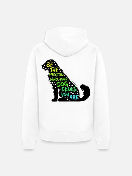 Haustiere Hund Statement Lieblingstier Kuscheltier - Unisex Premium Bio Zip Hoodie - Weiß
