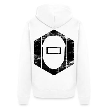Masque de soudeur - Veste à capuche bio Premium Unisexe - blanc - Dos - Thijin (182cm)