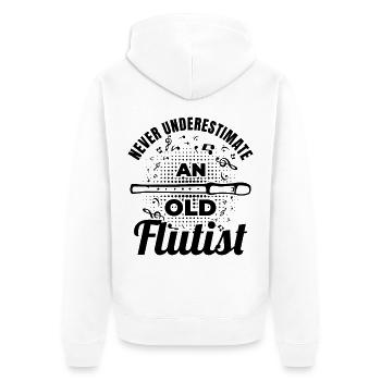 Grand-père joueur de flûte - Veste à capuche bio Premium Unisexe - blanc - Dos - Thijin (182cm)