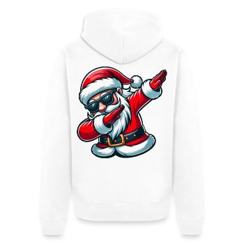 Weihnachtsmann mit Sonnenbrille Xmas Kostüm - Unisex Premium Bio Zip Hoodie - Weiß - Hinten - Thijin (182cm)