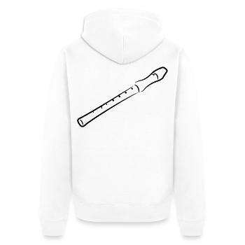 Dessin de flûte - Veste à capuche bio Premium Unisexe - blanc - Dos - Thijin (182cm)