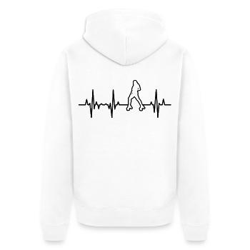 ECG de patinage à roulettes pour femmes - Veste à capuche bio Premium Unisexe - blanc - Dos - Thijin (182cm)