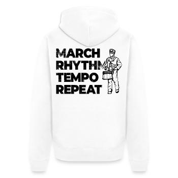 Motivation du batteur - Veste à capuche bio Premium Unisexe - blanc - Dos - Thijin (182cm)