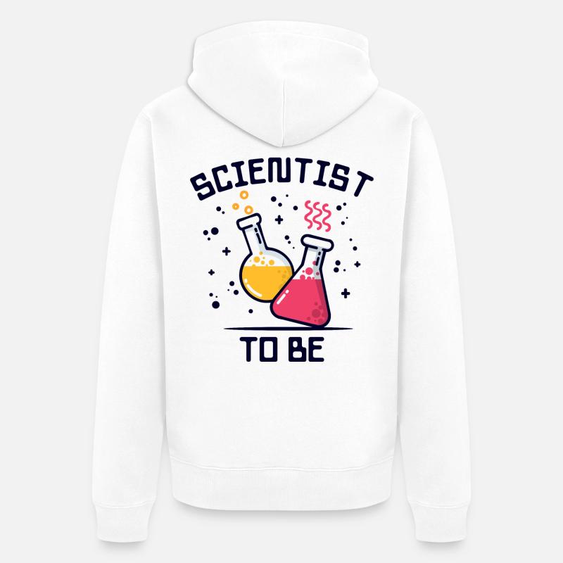 Workaholic Wissenschafter Statement Beruf Karriere - Unisex Premium Bio Zip Hoodie - Weiß