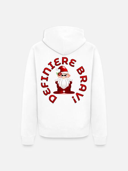 Weihnachtsmann Brav - Unisex Premium Bio Zip Hoodie - Weiß