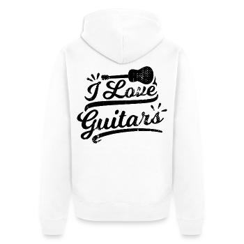 J’adore les guitares - Veste à capuche bio Premium Unisexe - blanc - Dos - Thijin (182cm)