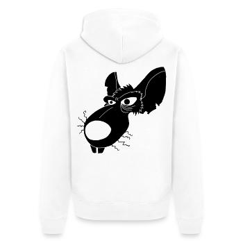Black Sewer Rat - Unisex Premium Organic Zip Hoodie - white - Back - Thijin (182cm)
