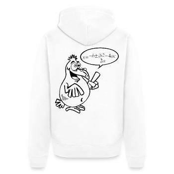 Oiseau intelligent noir - Veste à capuche bio Premium Unisexe - blanc - Dos - Thijin (182cm)