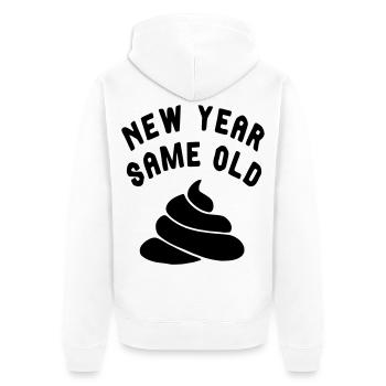 Chaque réveillon du Nouvel An, c’est le même... # - Veste à capuche bio Premium Unisexe - blanc - Dos - Thijin (182cm)