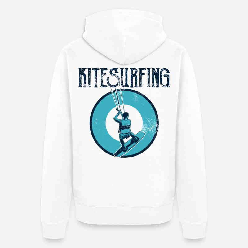 Kitesurfeurs - Veste à capuche bio Premium Unisexe - blanc
