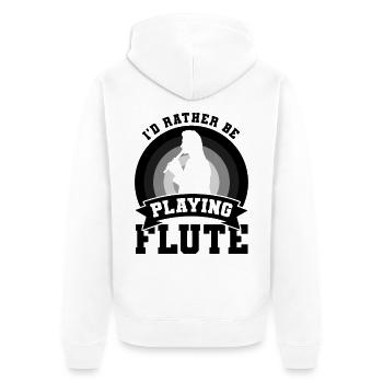 Blague de joueur de flûte - Veste à capuche bio Premium Unisexe - blanc - Dos - Thijin (182cm)