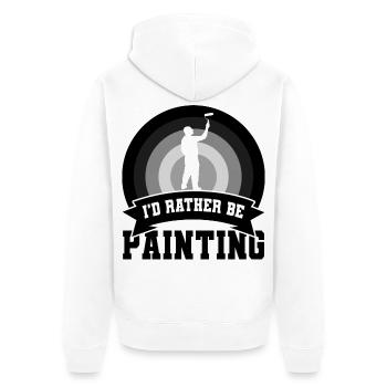 Citation de peintre drôle - Veste à capuche bio Premium Unisexe - blanc - Dos - Thijin (182cm)