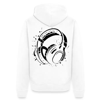 Casque - Veste à capuche bio Premium Unisexe - blanc - Dos - Thijin (182cm)