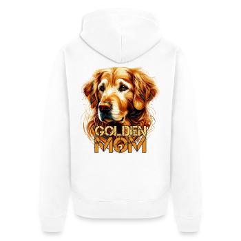 Golden Retriever Golden maman chien cadeau - Veste à capuche bio Premium Unisexe - blanc - Dos - Thijin (182cm)