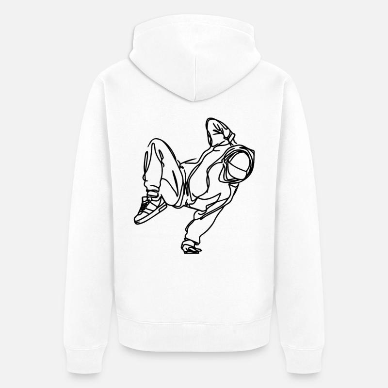 Breakdancer - Veste à capuche bio Premium Unisexe - blanc