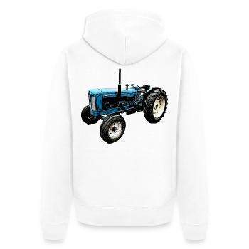 Tracteur Super Major 6 - Veste à capuche bio Premium Unisexe - blanc - Dos - Thijin (182cm)