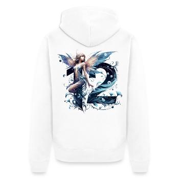 12 Year Old Fairy Elf Birthday Gift - Unisex Premium Organic Zip Hoodie - white - Back - Thijin (182cm)